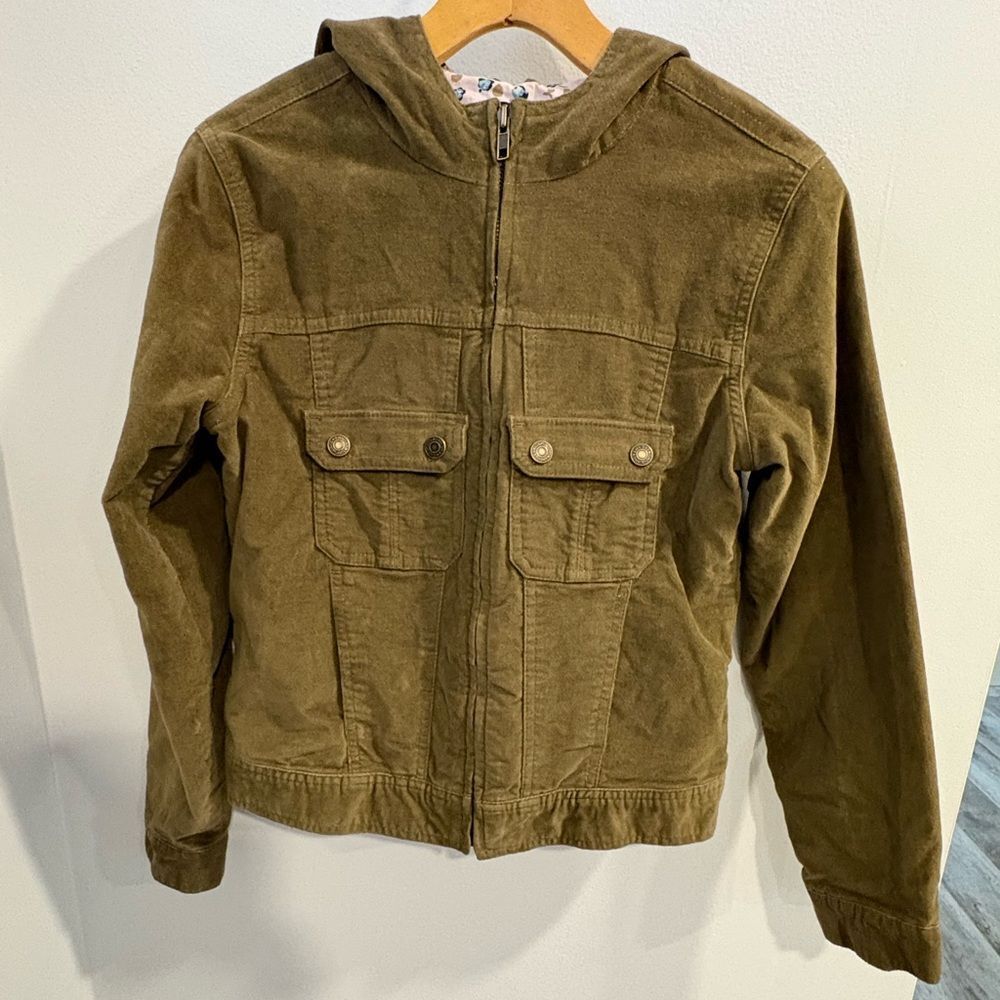 GAP Girls Olive Velvet Jacket